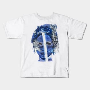 Double Exposure Nature Girl Kids T-Shirt